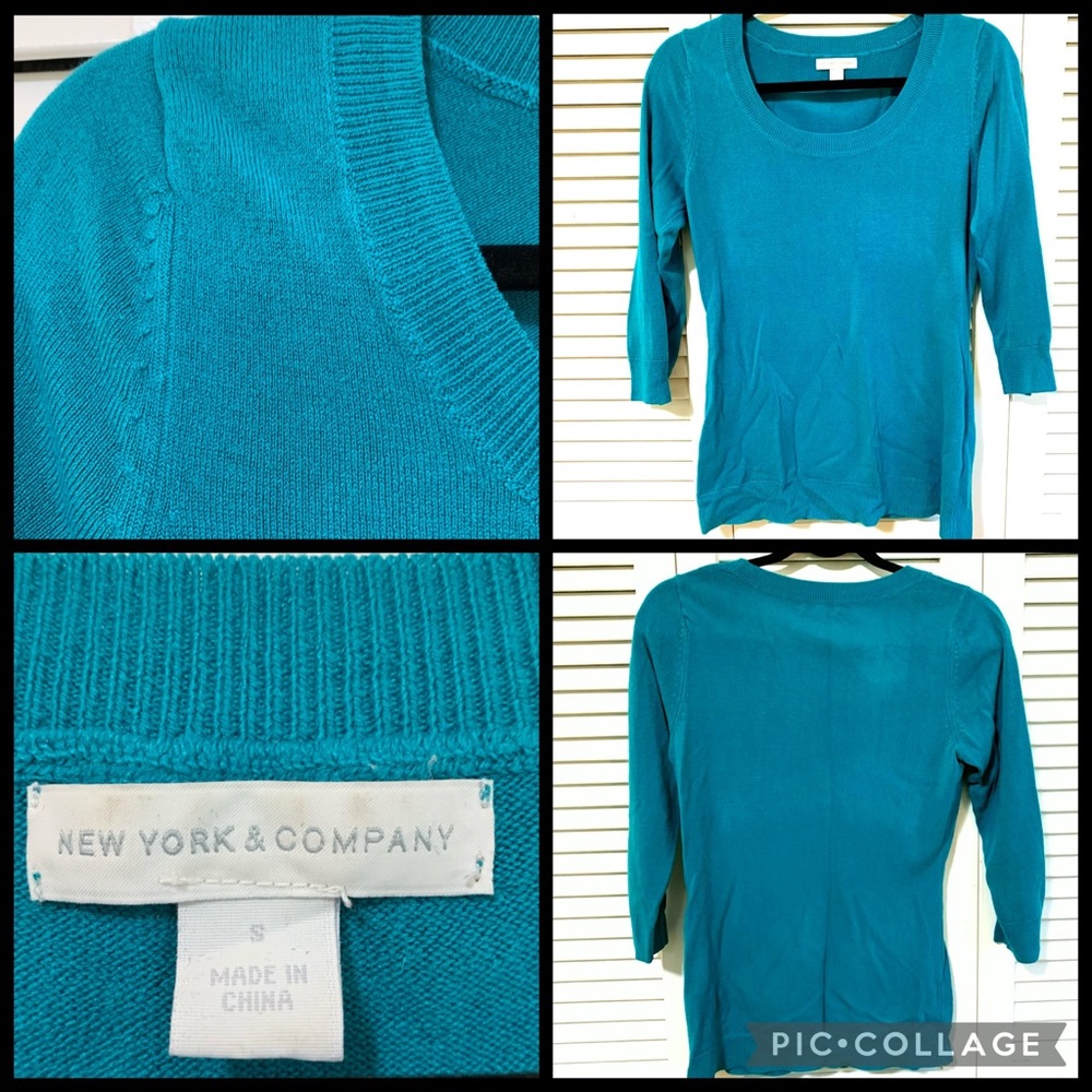 N/A 🚫 NY&Co teal spring sweater